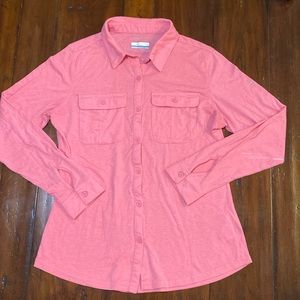 Columbia Omni wick button down long sleeve advanced evaporation women’s top.